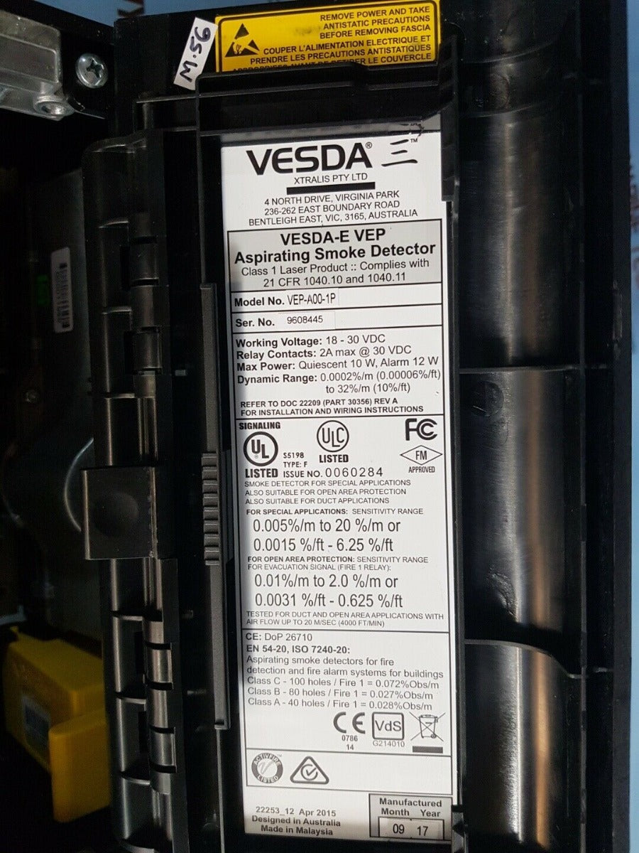 Vesda vep-a00-1p aspirating smoke detector
