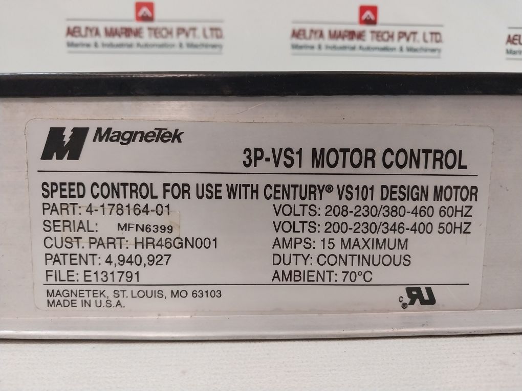 Magnetek 3P-vs1 Motor Speed Control 4-178164-01 70°C