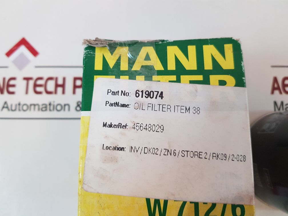 Mann Filter W 712/6 Oil Filter