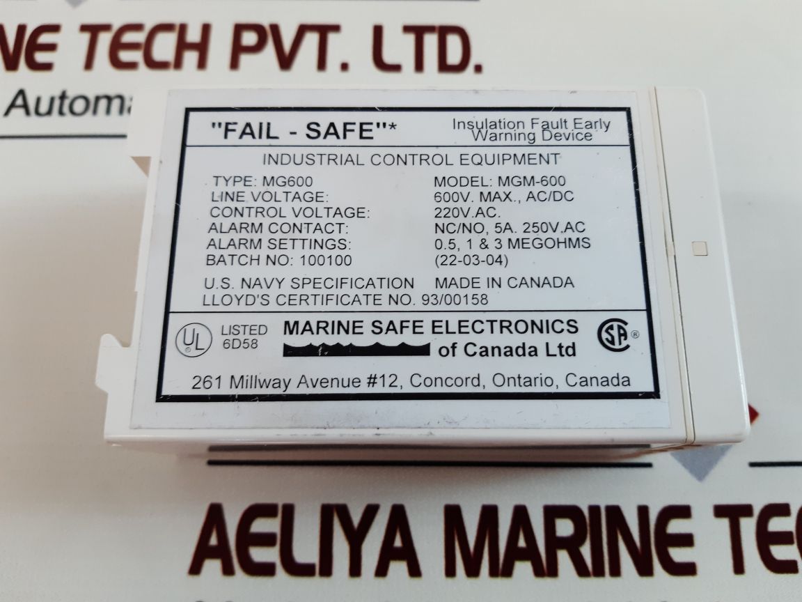 Mse fail-safe mgm-600 insulation fault detector