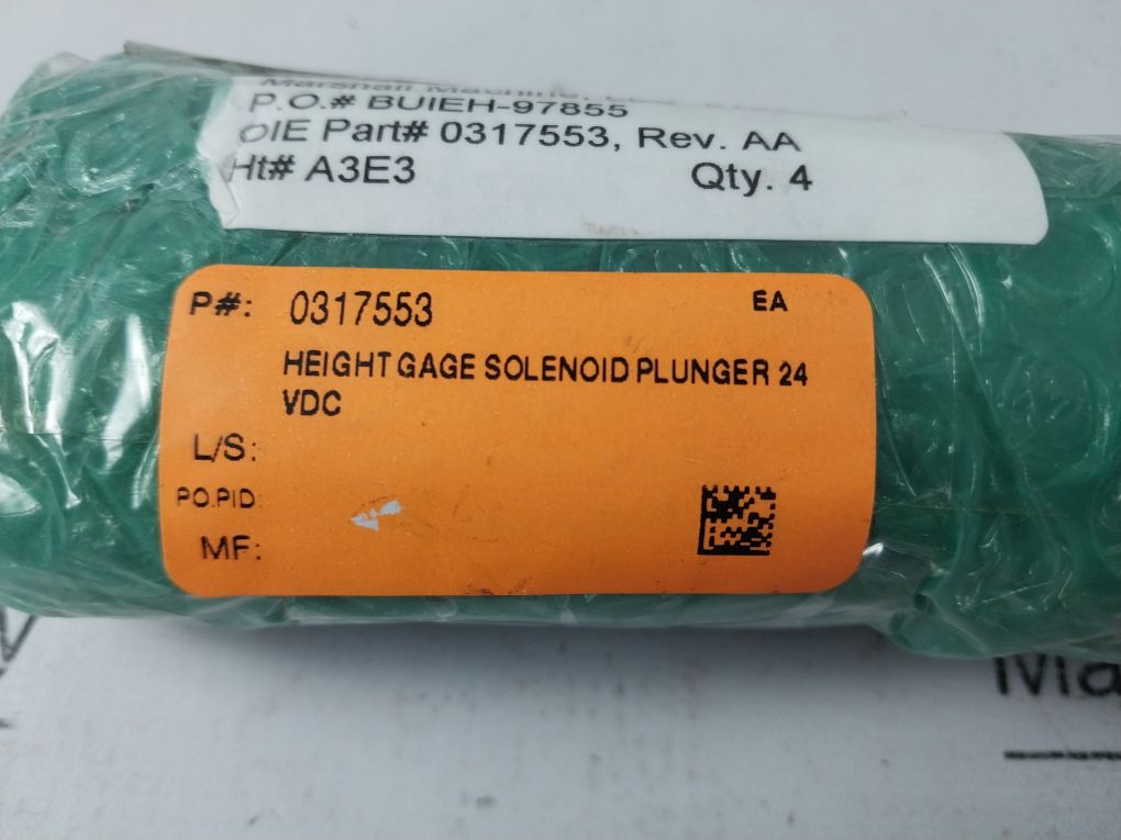 Marshall Machine 0317553-aa Solenoid Plunger Gauge