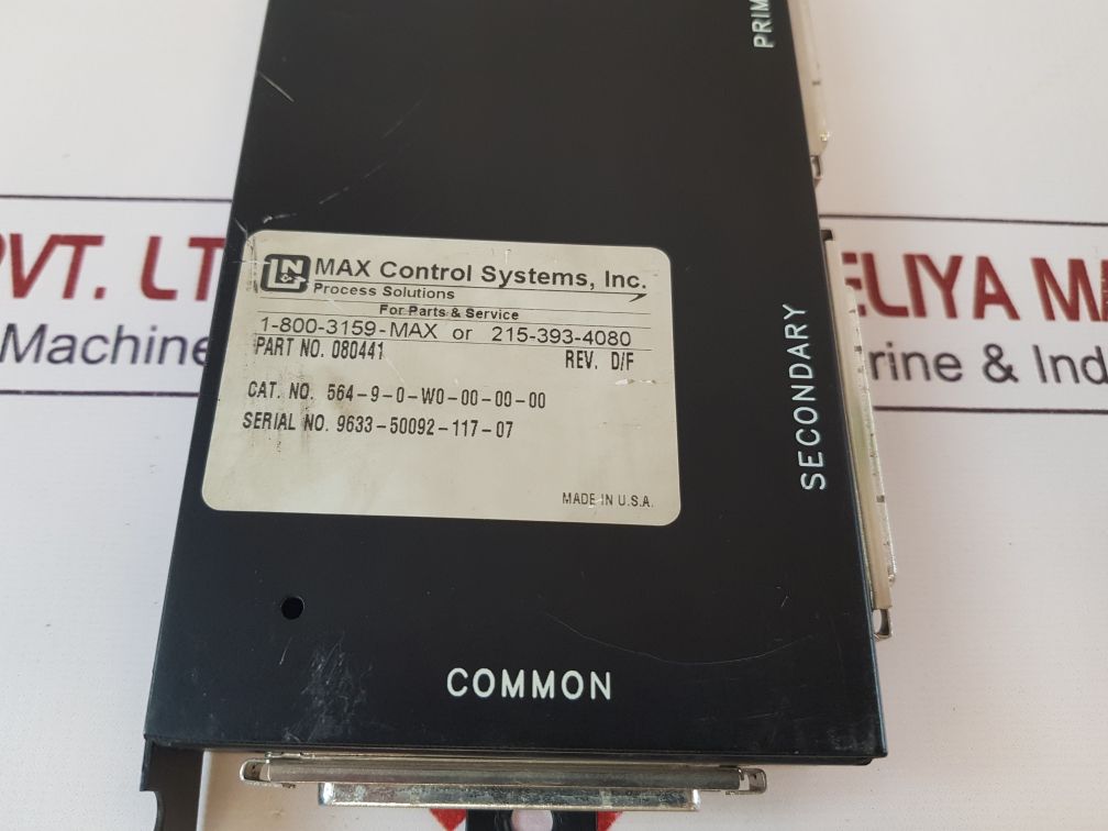 Max Control Systems 080441 Rev. D/F