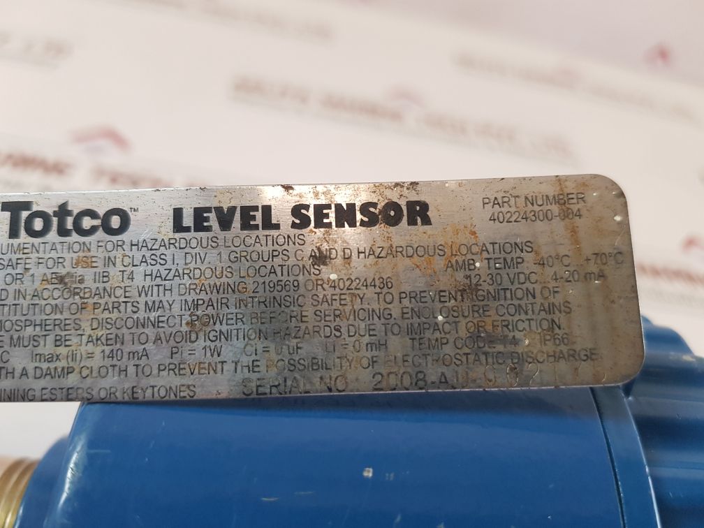 Nov Md Totco 30 Level Sensor 40224300-004