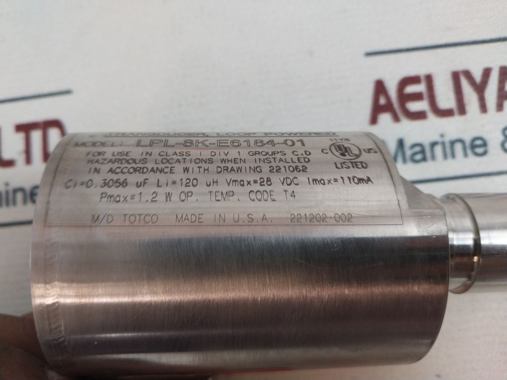 M/D Totco Nov Bendix Glenair Lpl-8K-e6184-01 Loop Powered Transducer