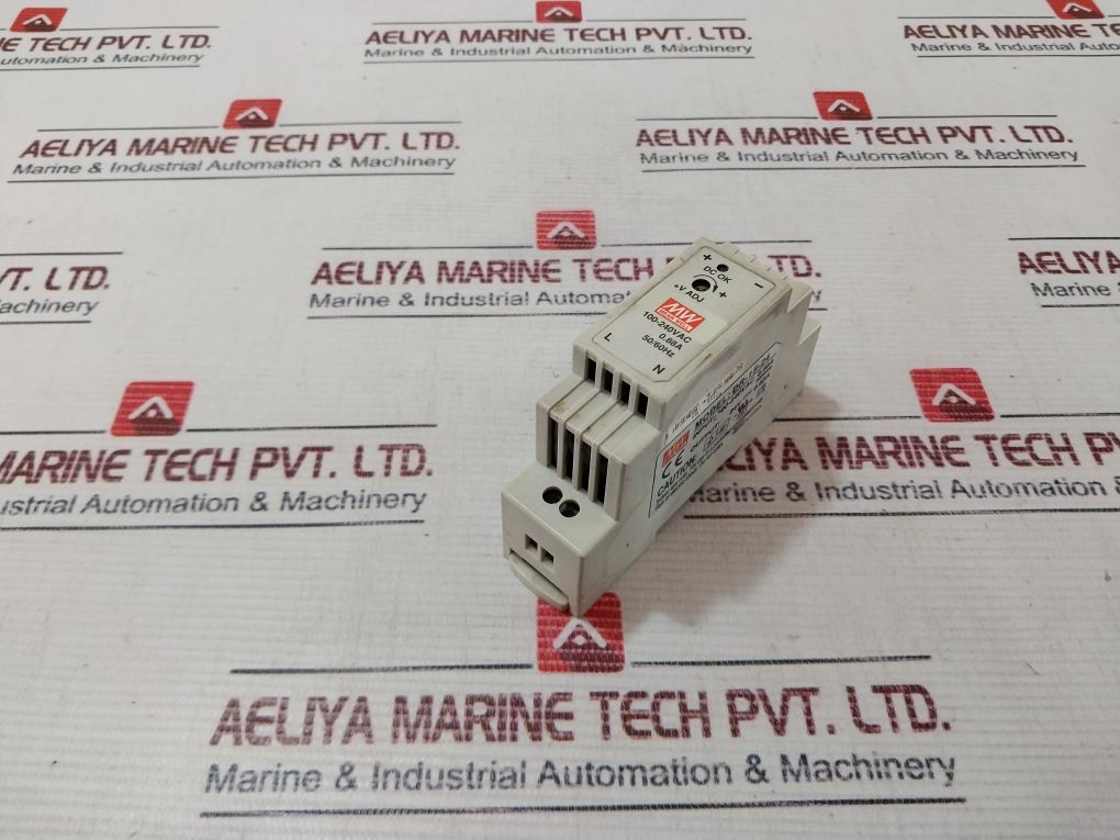 Mean Well Dr-15-24 Din Rail Power Supply 100-240Vac 0.88A 50/60 Hz