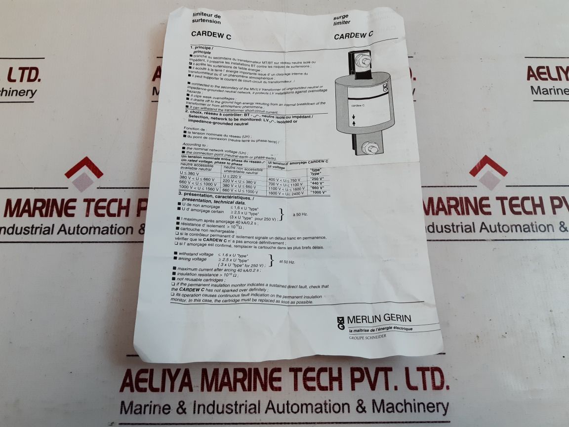 Merlin gerin 50171 cartridge cardew