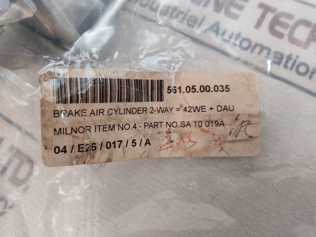 Milnor Sa 10 019A Brake Air Cylinder 42We+Dau