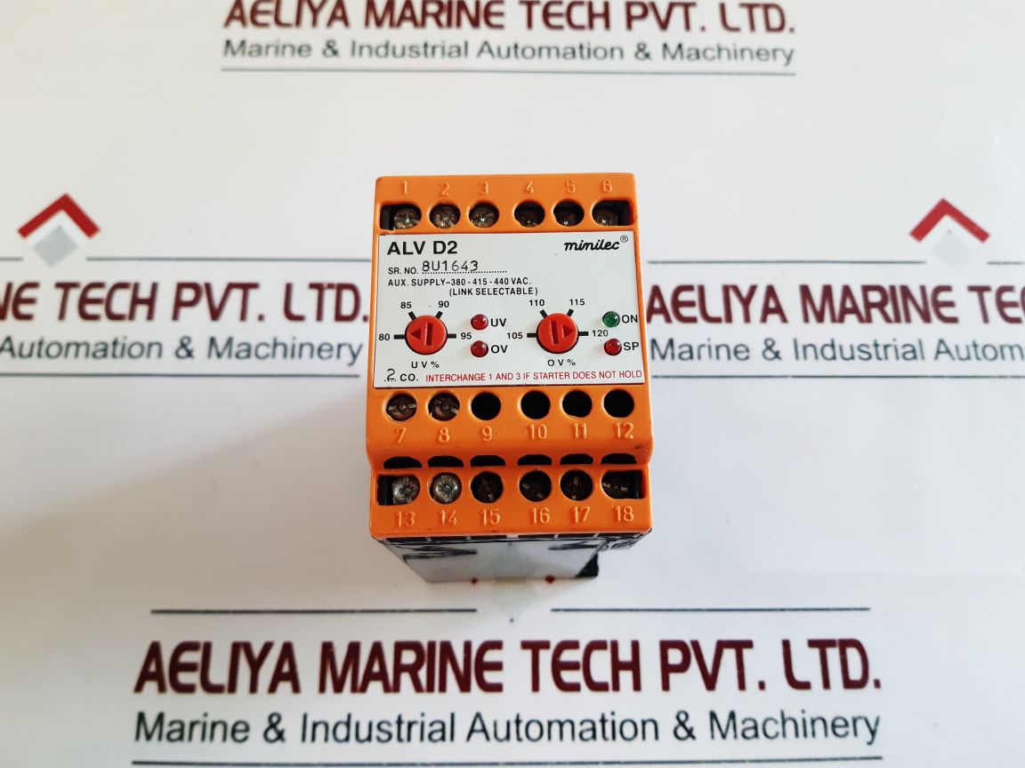 Minilec Alv D2 Phase Failure Relay 380-415-440 Vac