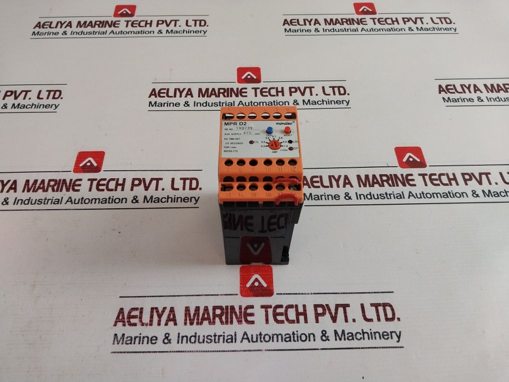 Minilec Mpr D2 Phase Failure+Overload Protection Relay 2/5 Seconds