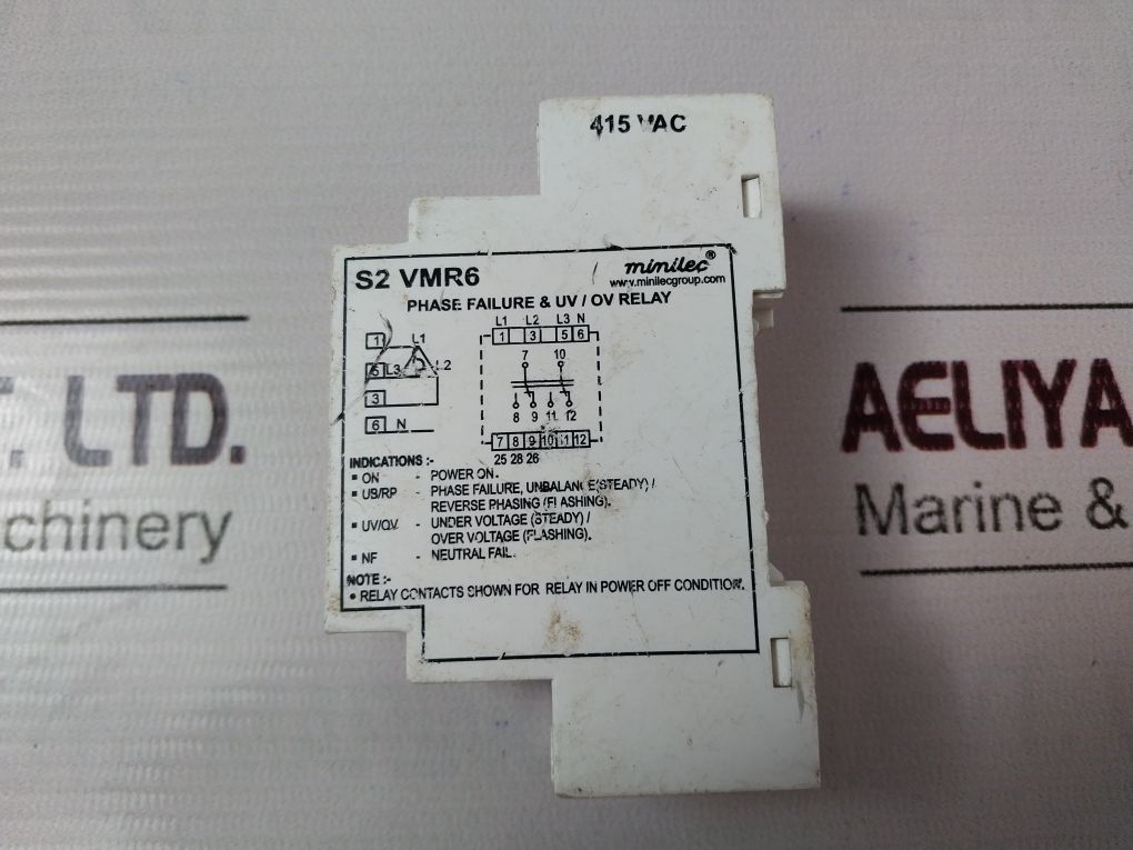 Minilec S2 Vmr6 Phase Failure & Uv/Ov Relay