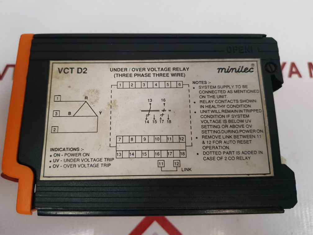 Minilec Vct D2 Voltage Monitoring Relay