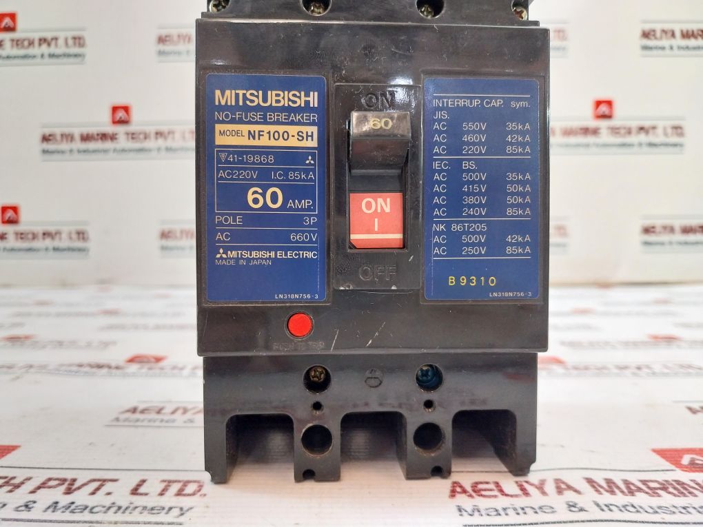 Mitsubishi Electric Nf100-sh No-fuse Breaker 60 Amp Ac 660V