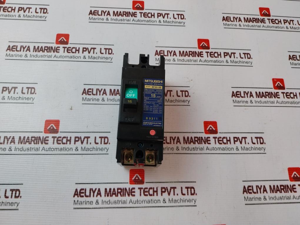 Mitsubishi Electric Nf50-ss 2Pole No-fuse Circuit Breaker Ac220V 15 Amp