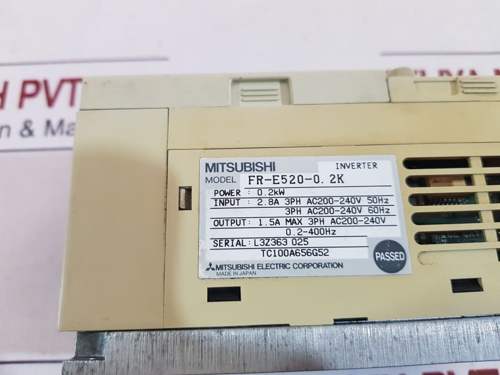 Mitsubishi Fr-e520-0.2K Inverter 0.2Kw