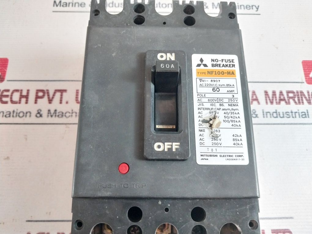 Mitsubishi Nf100-ha No-fuse Breaker 250V