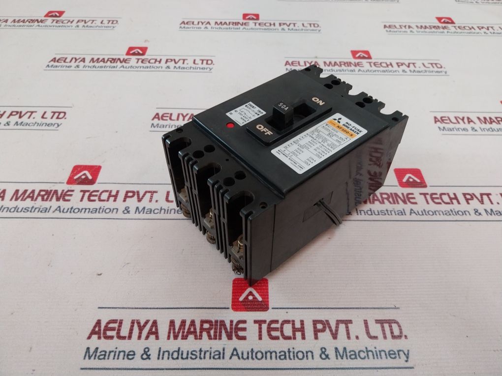 Mitsubishi Nf100-s Pole 3 No-fuse Breaker 50 Amp