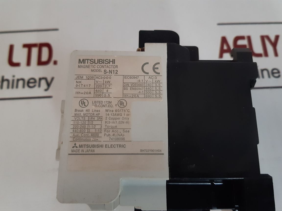Mitsubishi S-n Series S-n12 Magnetic Contactor