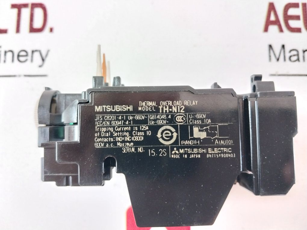 Mitsubishi Th-n12 Thermal Overload Relay 9A
