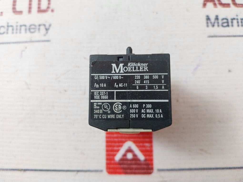Moeller 22 Dil E Auxiliary Contact A600 P300