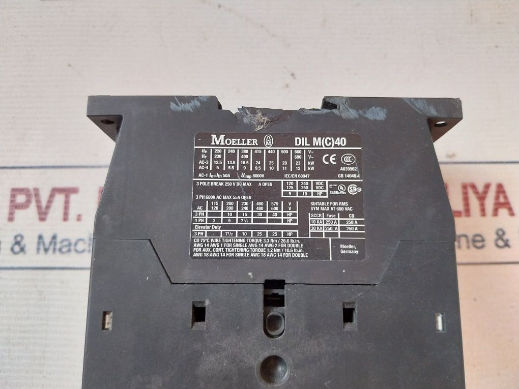 Moeller Dil M(C) 40 Contactor