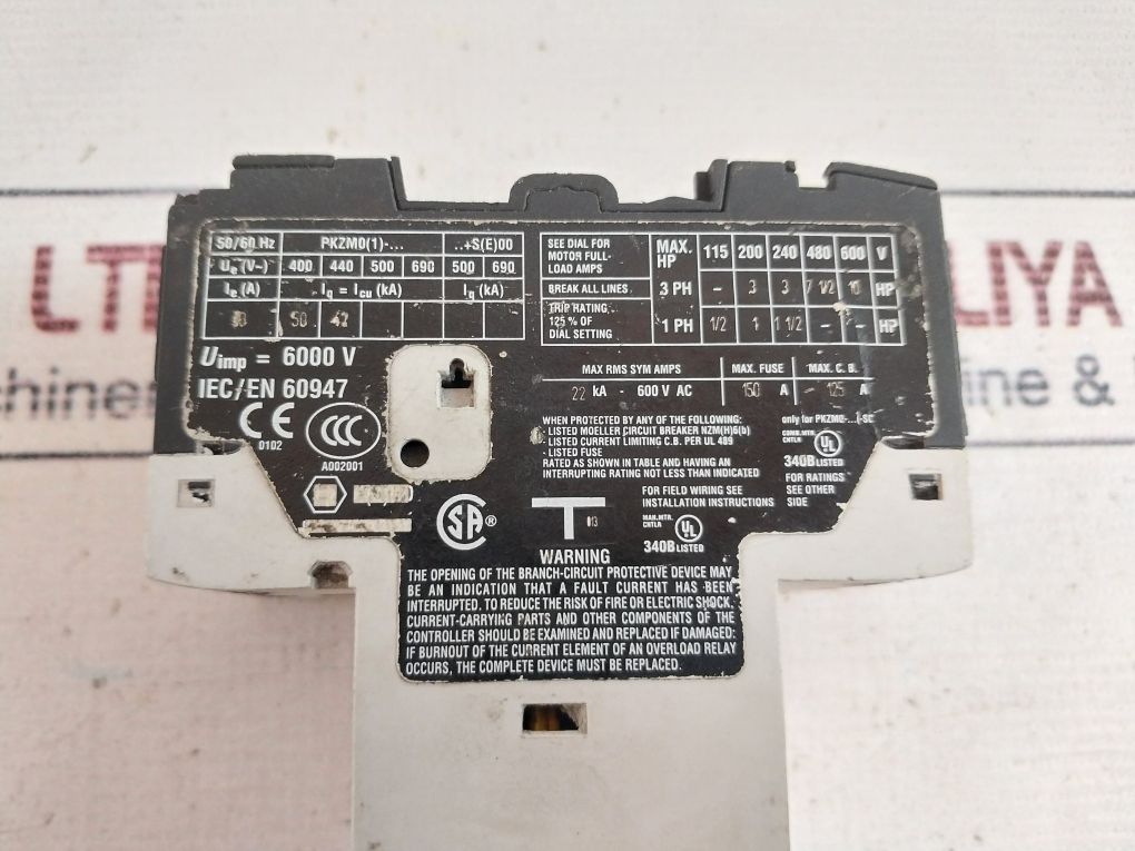 Moeller Pkzm01-10 Circuit Breaker