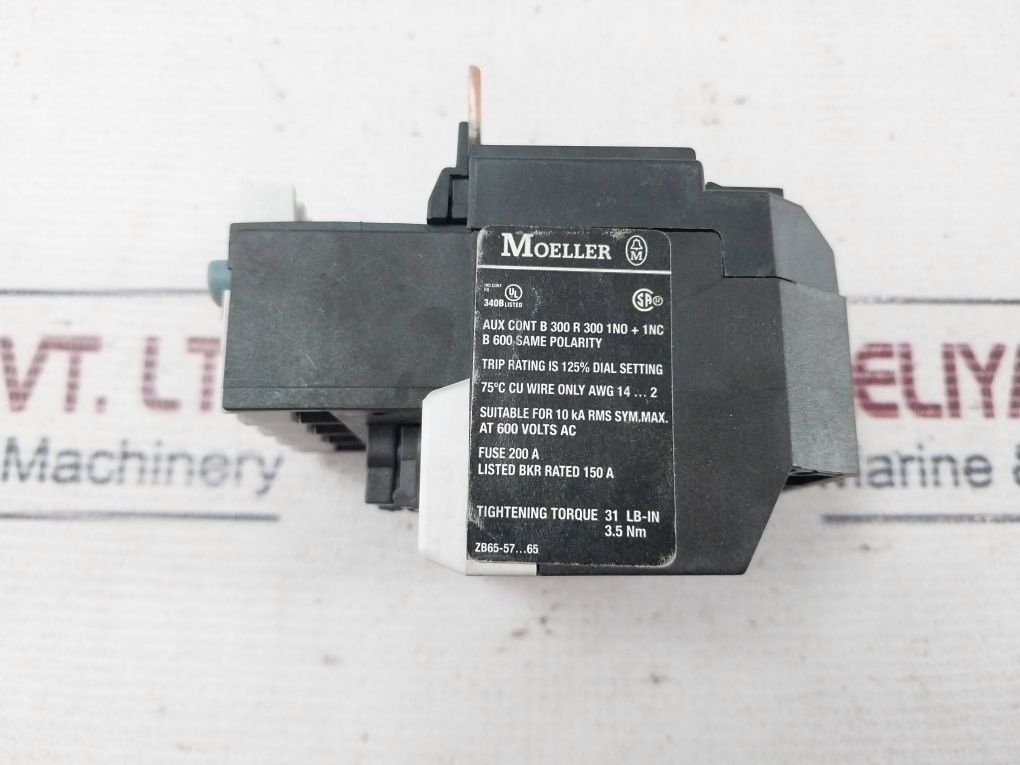 Moeller Zb65-65 Thermal Overload Relay 6000V