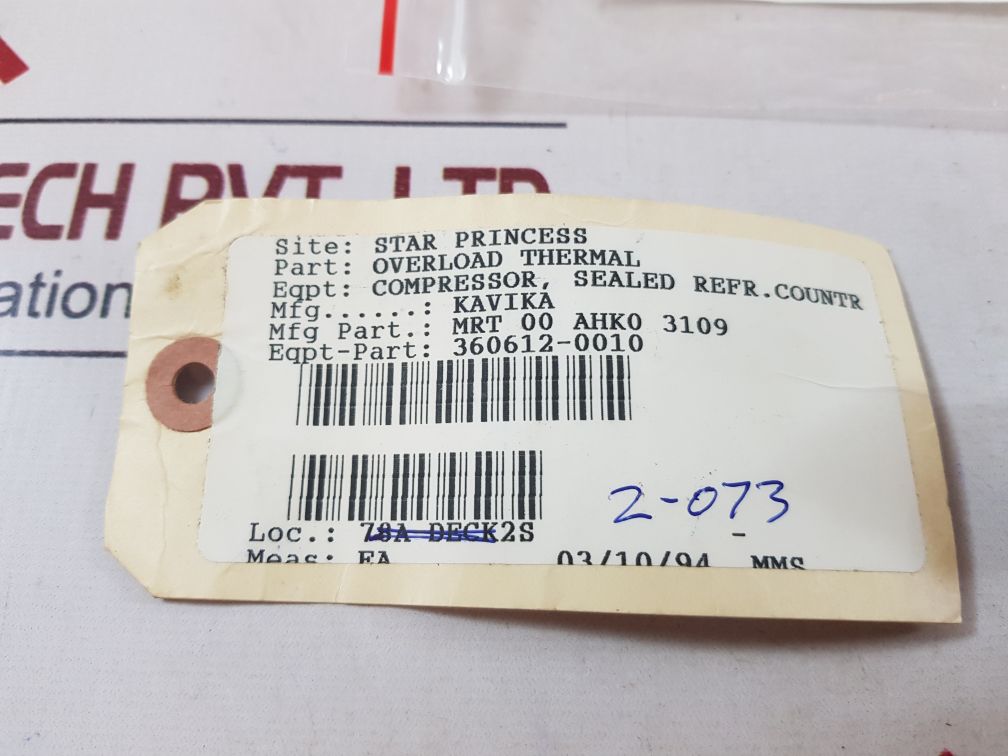 Mrt00Ah.Ke-3109 Thermal Overload Mrt 00 Ahk0 3109