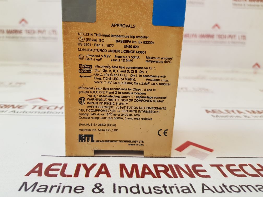 Measurement Mtl 2314A Thc-input Temperature Trip Amplifier
