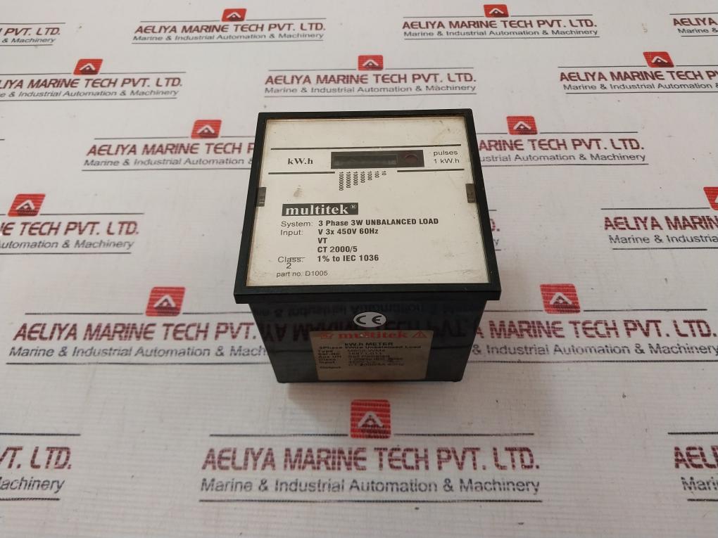 Multitek M600-wm4,D1005, 3 Phase 3Wire Kilowatt Hour Meter