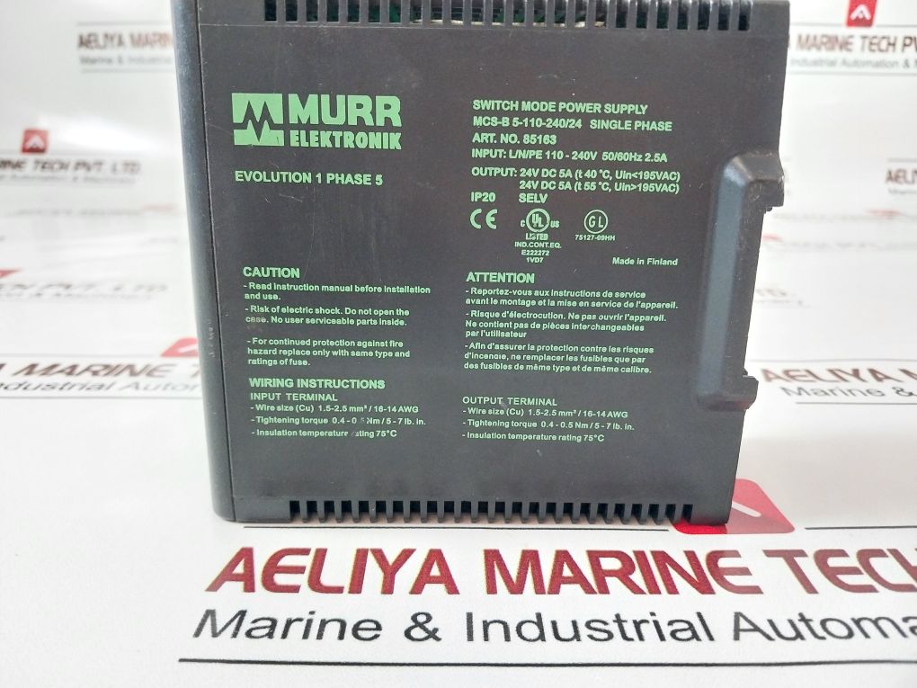 Murr Elektronik Mcs-b 5-110-240 Switch Mode Power Supply 85163
