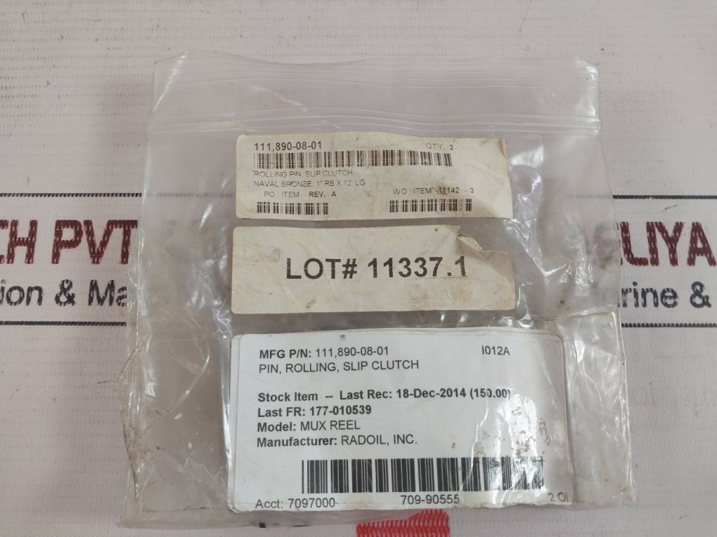 Naval Bronze Mux Reel 11142-3 Round Rod Pin Rolling Slip Clutch