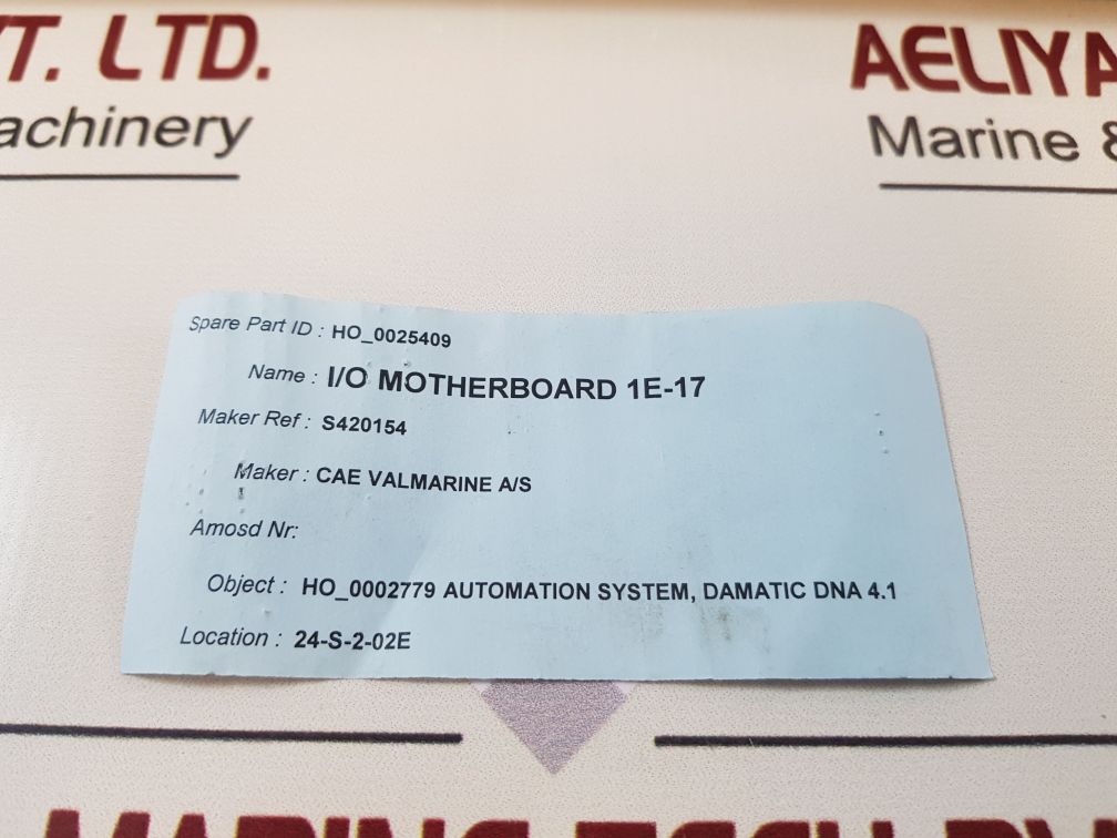 Neles automation s420154 motherboard & i/o backplane iob 65428977