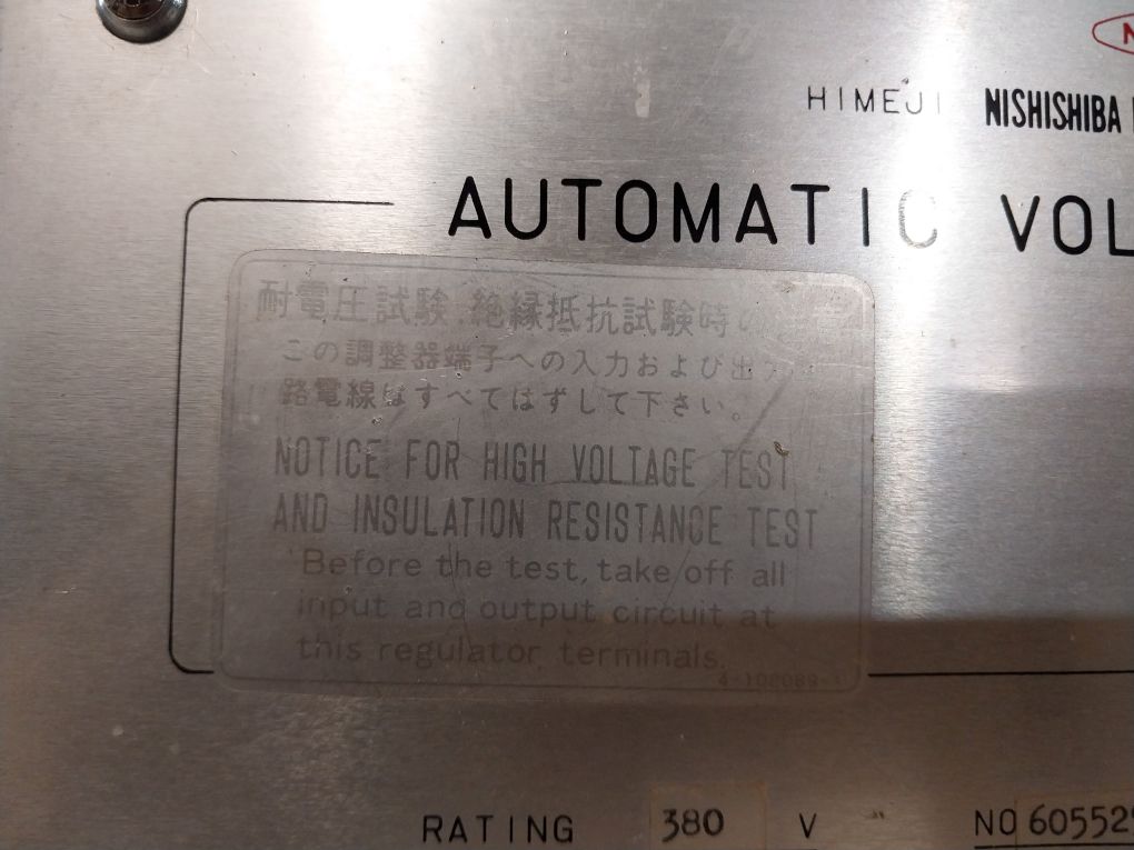 Nishishiba Electric Vzrab-1S Automatic Voltage Regulator 380V