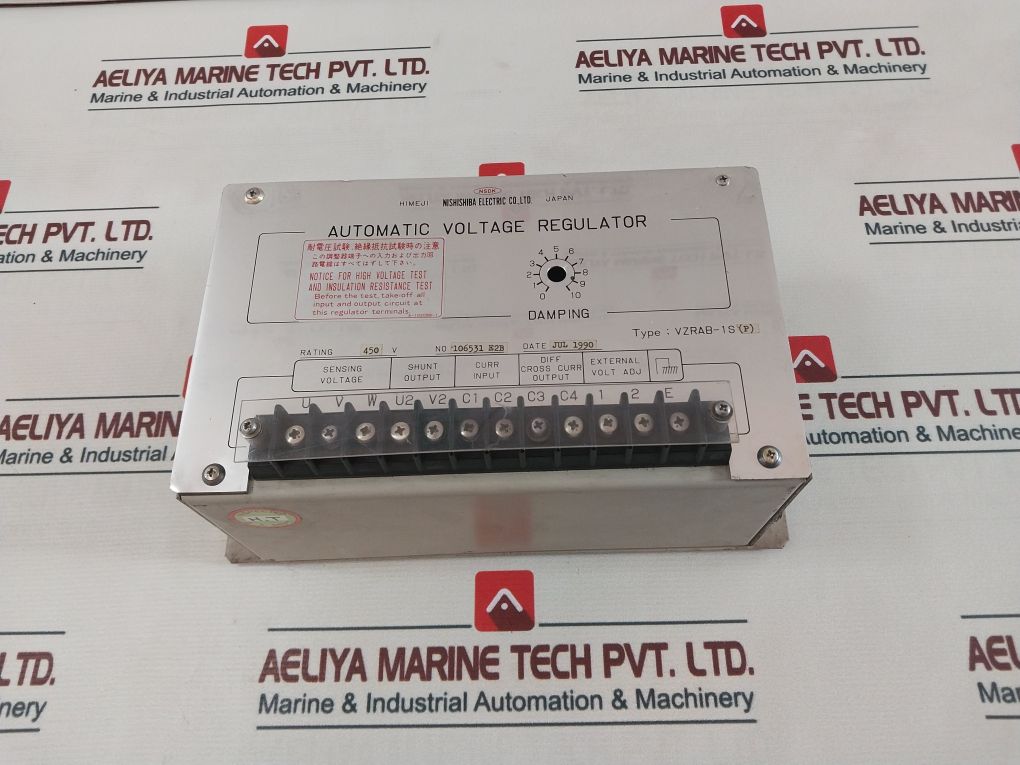 Nishishiba Electric Vzrab-1S(P) Automatic Voltage Regulator 450V