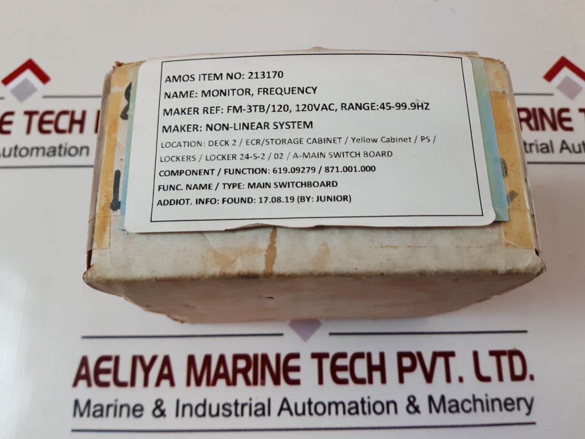 Non-linear systems fm-3tb/120 frequency monitor