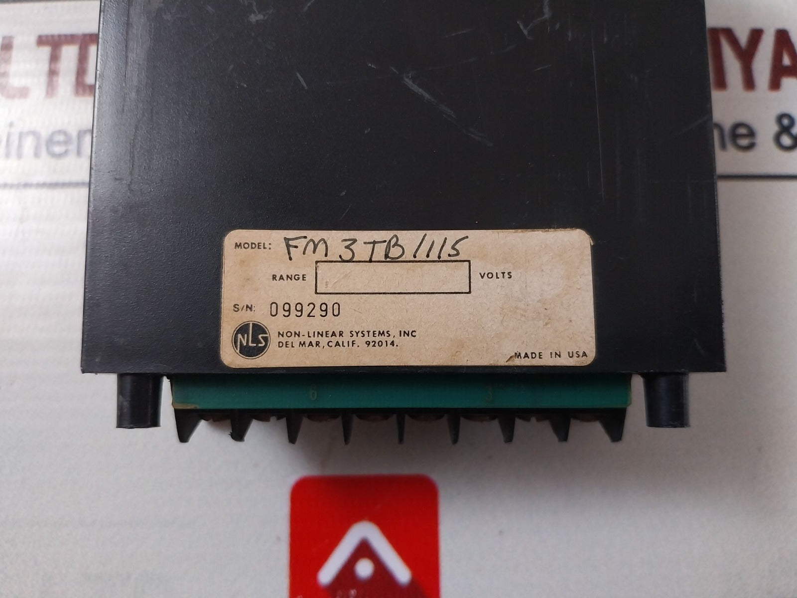 Non-linear Systems Fm3Tb1115 3-digit Panel Meter