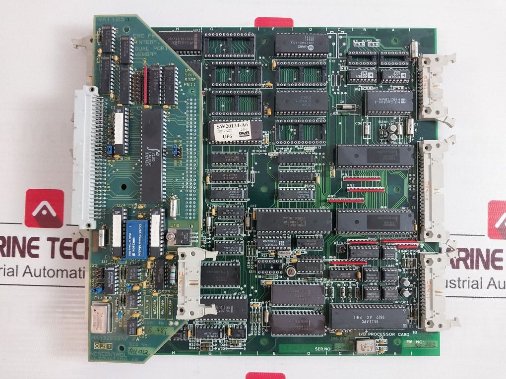Norcontrol Nn-791 I/O Processor Card With Na1105.1 Nterf Dual Port Memory Card