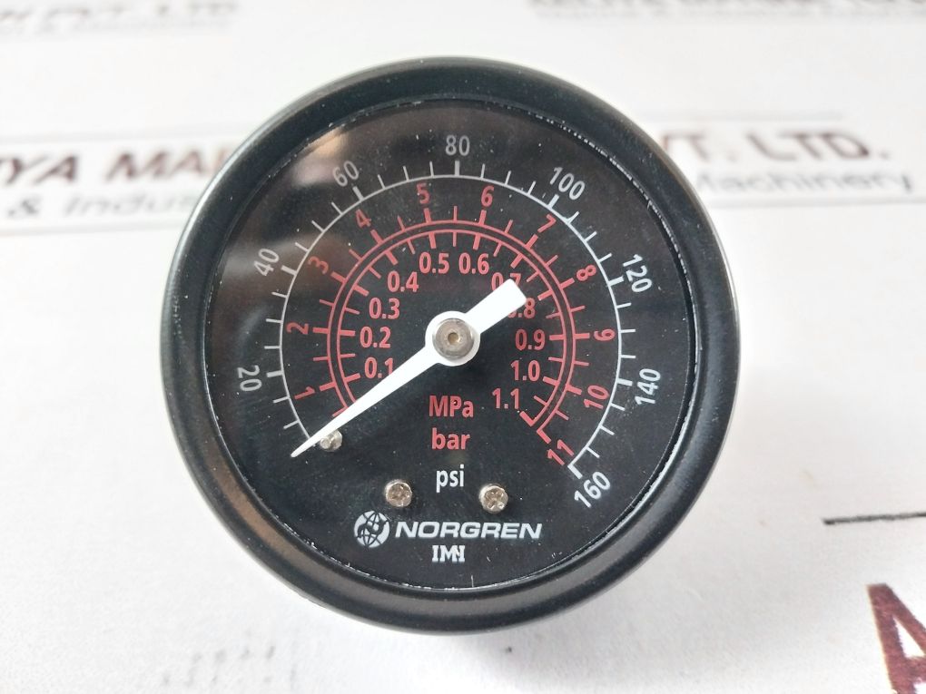 Norgren Pressure Gauge 0 To 160 Psi