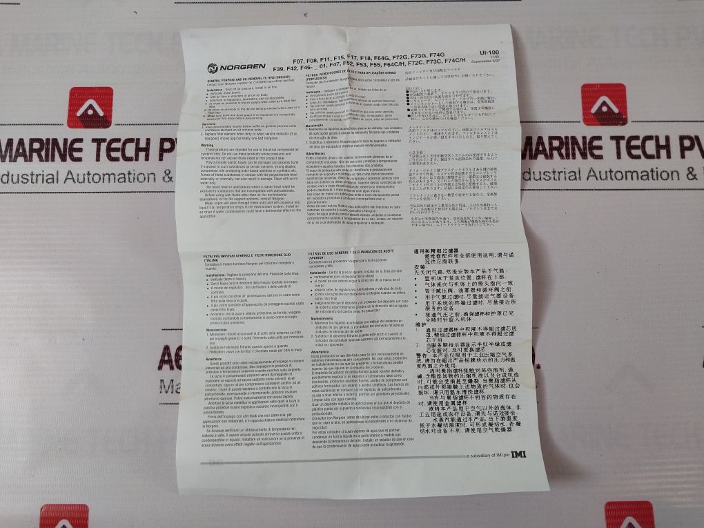 Norgren F64H-nnd-ad0 Olympian Plus Oil Removal Filter