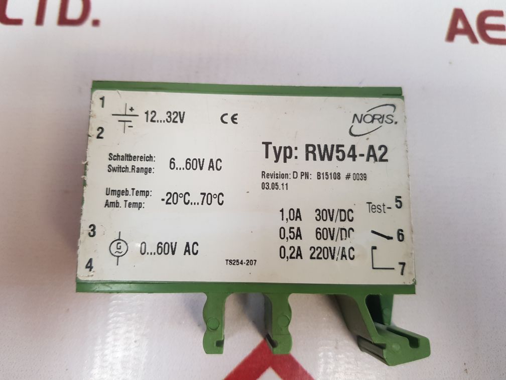 Noris Rw54-a2 Switches Revision:D B15108