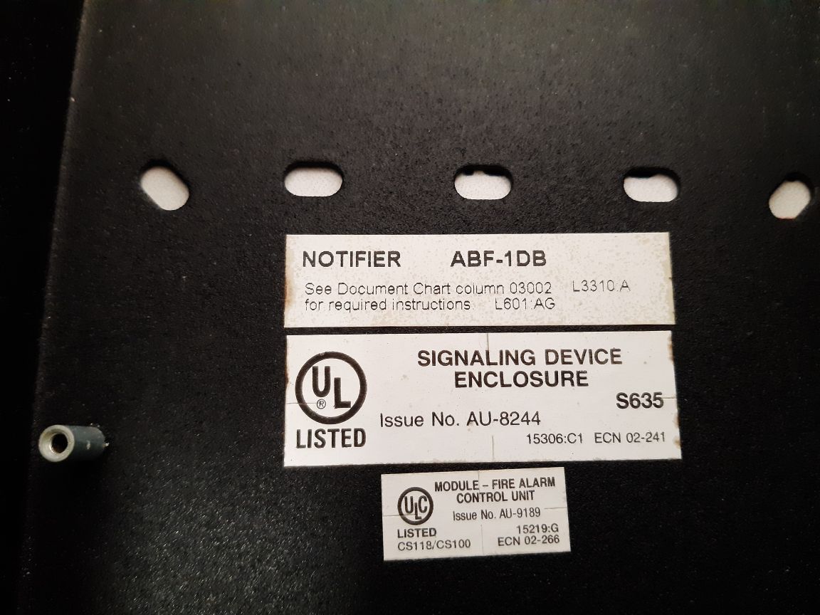 Notifier Abf-1Db Fire Alarm Annunciator