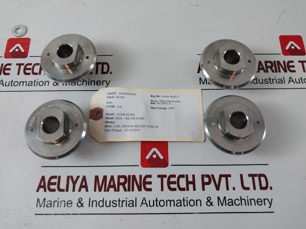 Nov 32500-02/M2 Relief Valve Piston Cap Aeliya Marine Tech Nov 32500-02/M2 Relief Valve Piston Cap Aeliya Marine Tech