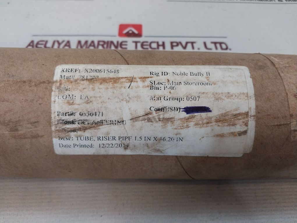 Oceaneering 0330471-aa Tube Riser Pipe 1.5 In X 16.20 In
