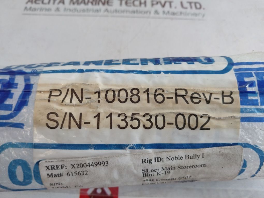 Oceaneering 100816 Rev-b Cartridge Valve
