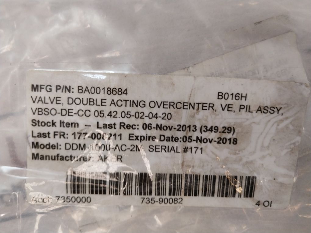 Oil Control 05420510033500A Double Acting Overcenter Valve