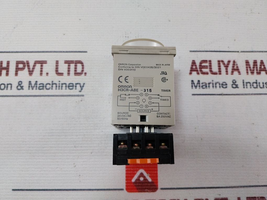 Omron H3Cr-a8E-315 Timer With Base 50/60Hz