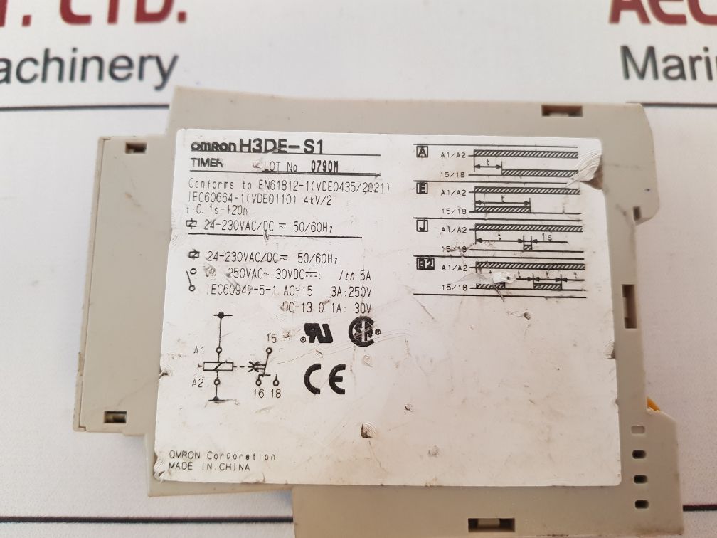 Omron H3De-s1 24 To 230 Vac/Dc Solid-state Multi-functional Timer