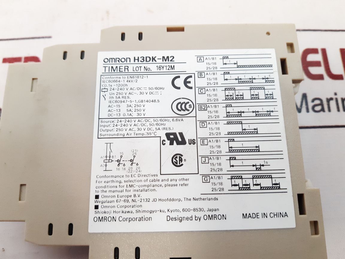 Omron H3Dk-m2 Timer T: 0.1S-1200H