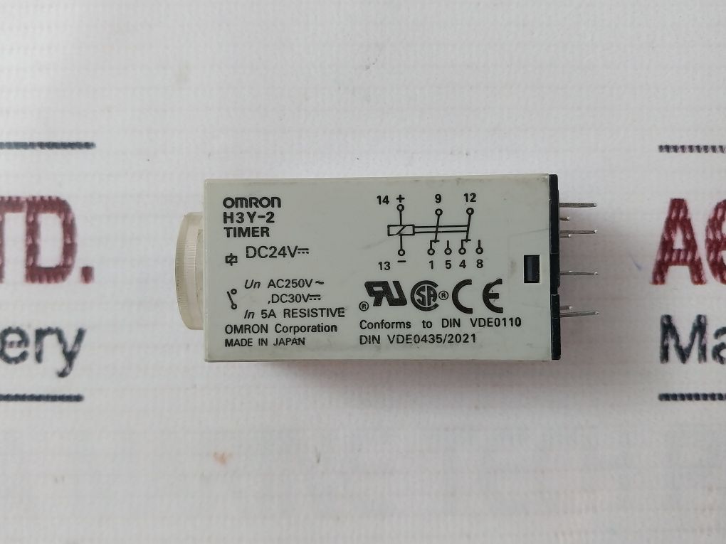 Omron H3Y-2 Time Relay Delay Control Dc24V 3-30 Minute