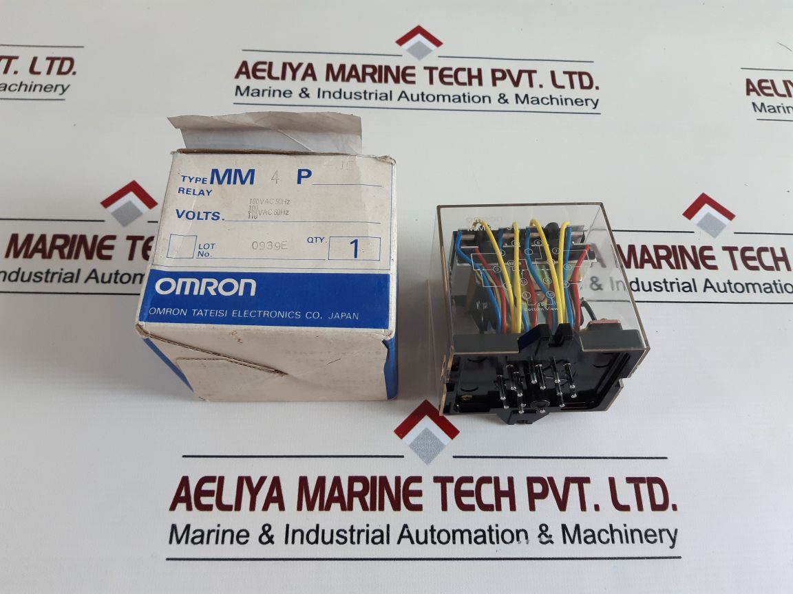 Omron Mm4P-je Power Relay 100110 Vac 60Hz